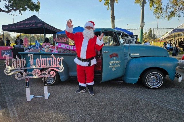 Santa at the Lady Lowrider Toy drive
