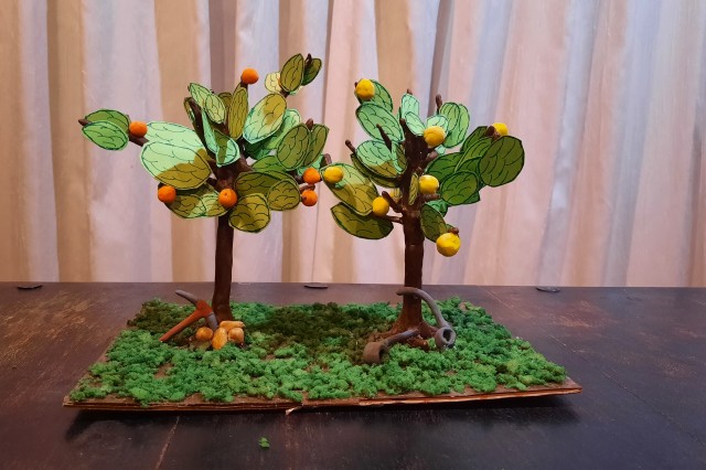 Nia's object, a lemon and orange tree