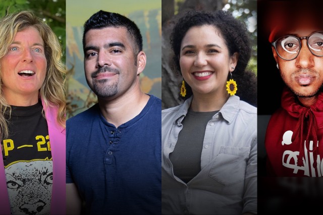 Side-by-side head and shoulders portraits of Beth Pratt, Miguel Ordeñana, Samantha Morales Johnson Yang, and Warren Dickson