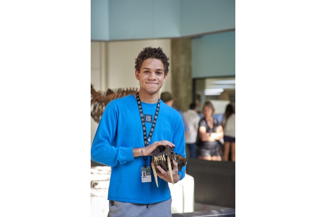 Young volunteer at La Brea Tar Pits