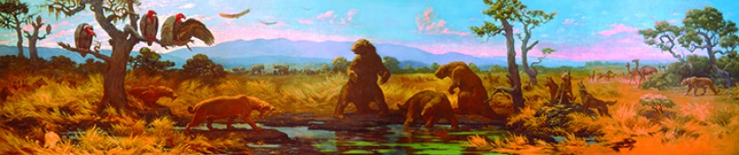 charles knight mural of ice age animals