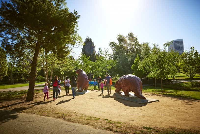 Sloth Statues in Hancock Park