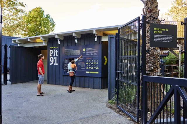 Outside Pit 91 at La Brea Tar Pits