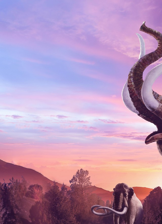 mammoths and mastodons key art type left