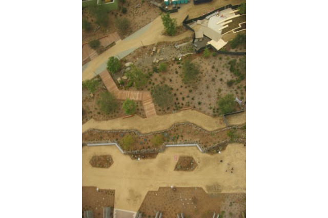 Newly planted Nature Gardens landscape