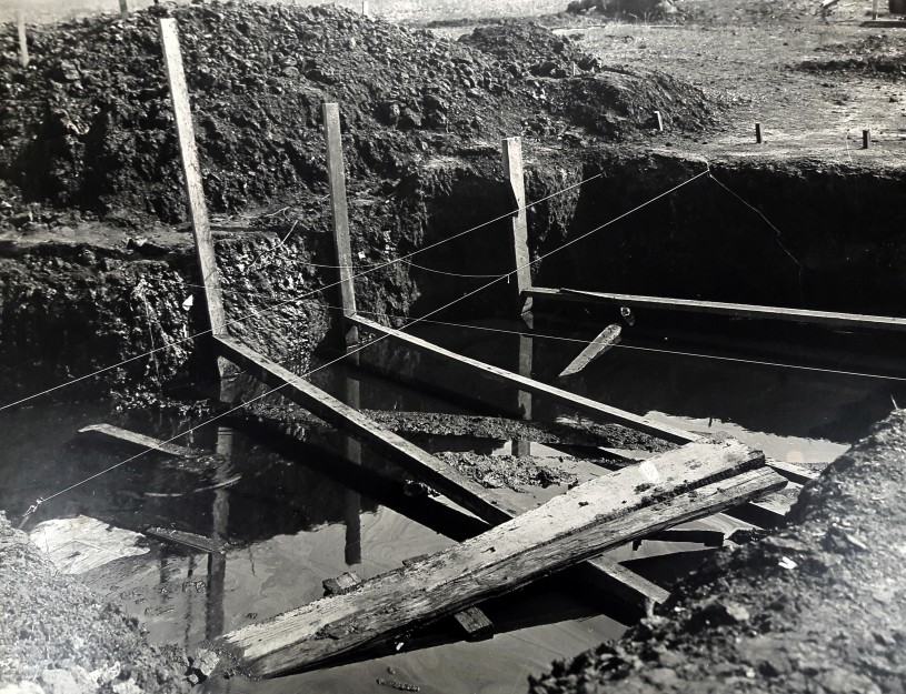Pit 4 historic excavation at the Tar Pits