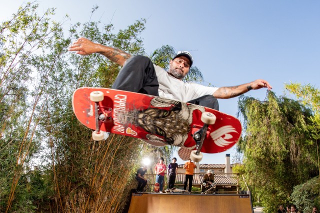 Salman skating on a ramp 
