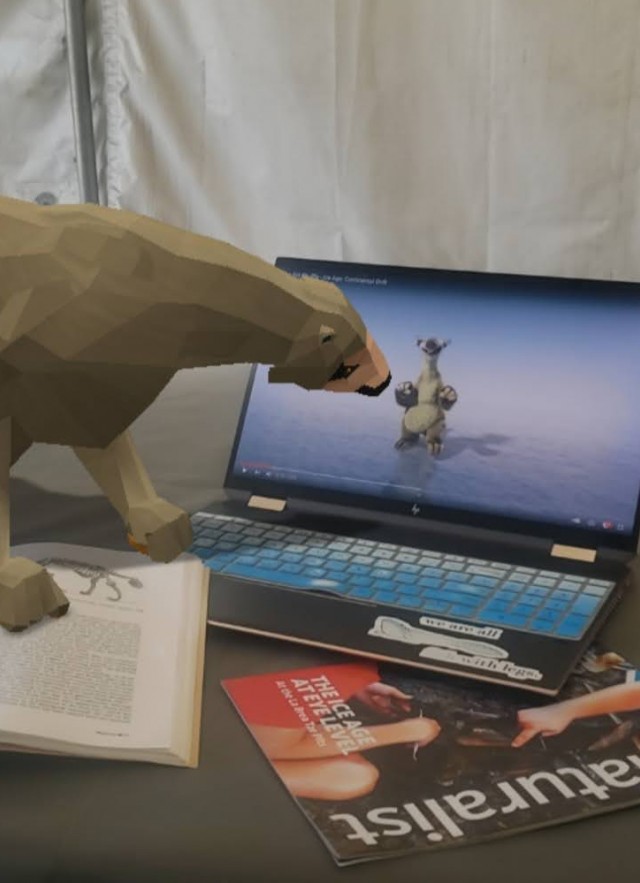 AR sloth and Sid the sloth from Ice Age movie