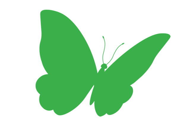 Green butterfly icon 