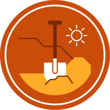 Icon of a shovel to represent digs