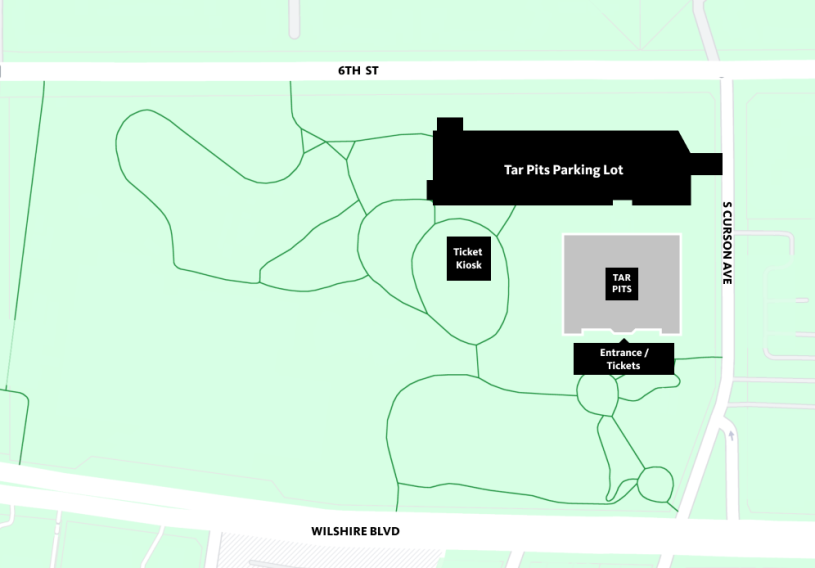 Map of La Brea Tar Pits